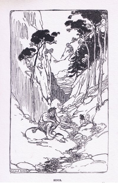 Sinis, aus Die Helden, veröffentlicht von George Allen und Unwin 1929 von George Soper