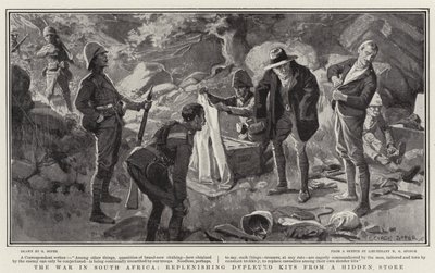Der Krieg in Südafrika, Auffüllen erschöpfter Kits aus verstecktem Vorrat von George Soper