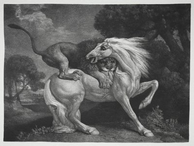 Ein von einem Löwen angegriffenes Pferd von George Stubbs