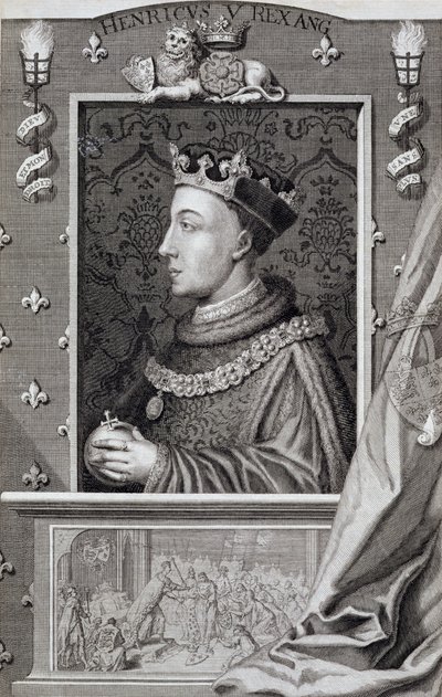 Heinrich V (1387-1422), nach einem Gemälde im Kensington Palace von George Vertue