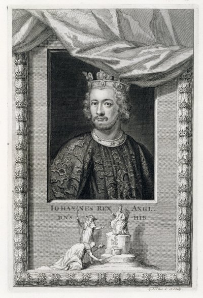 Johann (1167-1216) König von England ab 1199, graviert vom Künstler von George Vertue