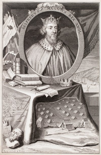 Porträt von Alfred dem Großen von George Vertue