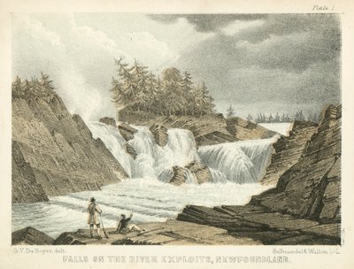 Wasserfälle am Exploits River, Neufundland von George Victor Du Noyer
