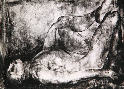 Mann auf dem Rücken, nackt, ca. 1916 von George Wesley Bellows