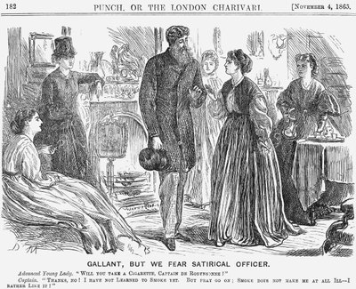 Galant, aber wir fürchten satirischer Offizier, 1865 von George du Maurier