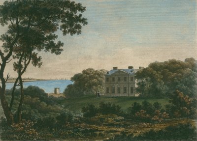 Haus von Andrew Robert Drummond, Cadland Park, Hampshire, graviert von William Watts (1752-1851) von George the Younger Barret