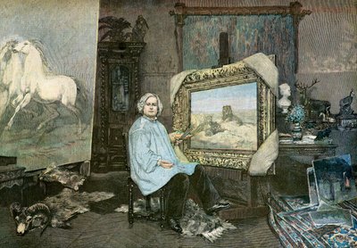 Die Künstlerin Rosa Bonheur in ihrem Atelier von Georges (1865 1951) Achille Fould