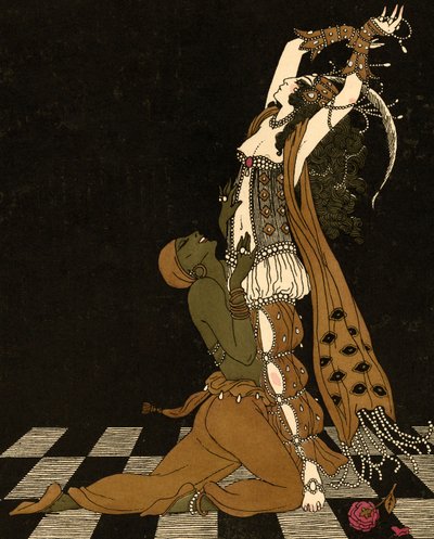Vaslav Nijinsky und Ida Rubinstein in Schéhérazade von Georges (after) Barbier