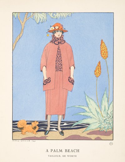Ein Palm Beach, aus einer Sammlung von Modeplatten von Georges Barbier