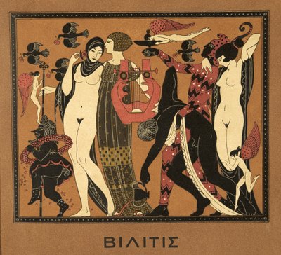 Illustration aus Les Chansons de Bilitis, von Pierre Louys, veröffentlicht 1922 von Georges Barbier