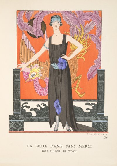 Die schöne Dame ohne Erbarmen, aus einer Sammlung von Modeplatten von Georges Barbier