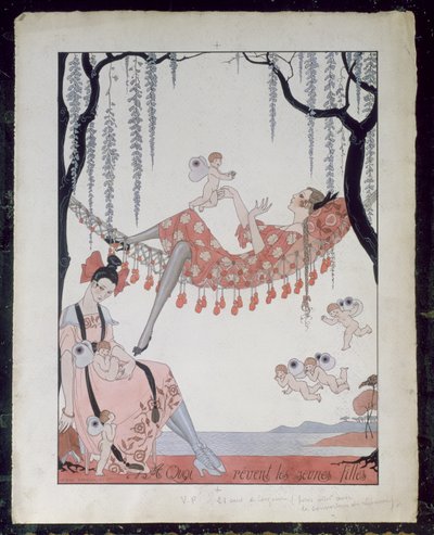 Wovon träumen junge Frauen? 1918 von Georges Barbier