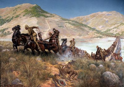 Bullers letzte Überquerung des Tugela, Februar 1900 von Georges Bertin Scott