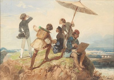 Maler im Freien von Georges Eugène Huot