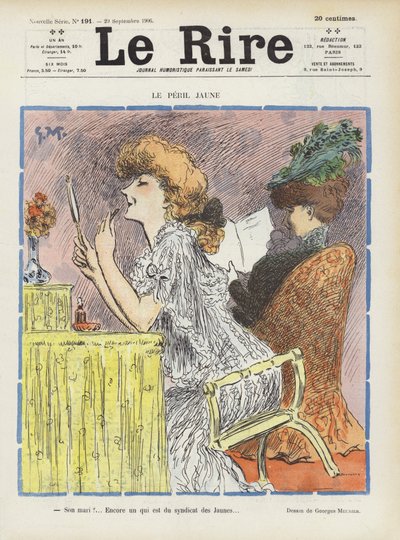 Die gelbe Gefahr. Illustration für Le Rire von Georges Meunier