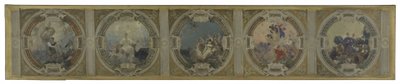 Skizze für die Lobau-Galerie im Pariser Rathaus: Kunst. Geschichte. Philosophie. Die Französische Revolution. Wissenschaft von Georges Picard
