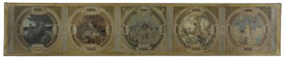 Skizze für die Lobau-Galerie im Pariser Rathaus: Die Geburt von Paris. Der Kampf. Philosophie und antike Literatur. Frühling. Literatur, 1890 von Georges Picard