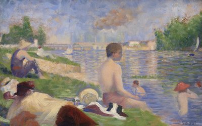 Endgültige Studie für Badende in Asnières, 1883 von Georges Pierre Seurat