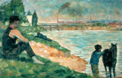 Studie für Une Baignade, 1883 von Georges Pierre Seurat