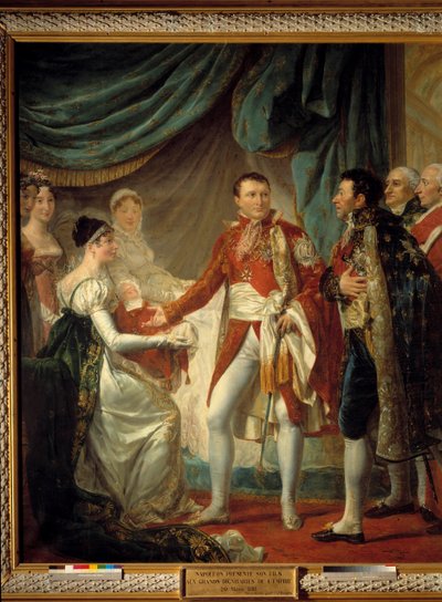 Kaiser Napoleon I. stellt seinem Sohn, dem König von Rom, die Würdenträger des Reiches am 20.03.1811 in Anwesenheit der Kaiserin Marie Louise vor von Georges Rouget
