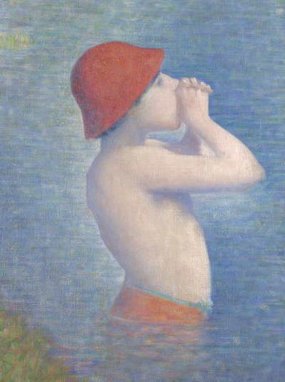 (Detail) Die Badenden in Asnières, 1884 von Georges Seurat