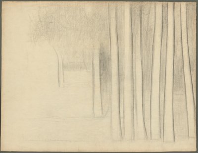 Baumstämme (Studie für La Grande Jatte) von Georges Seurat