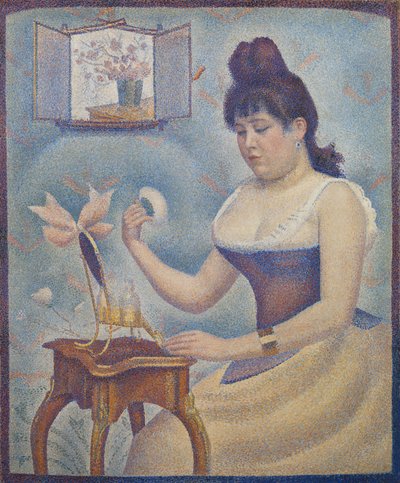 Junge Frau, die sich pudert, ca. 1888-90 von Georges Seurat