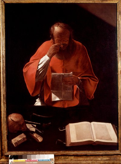 Darstellung des Heiligen Hieronymus beim Lesen, Gemälde von Georges de La Tour von Georges de La Tour