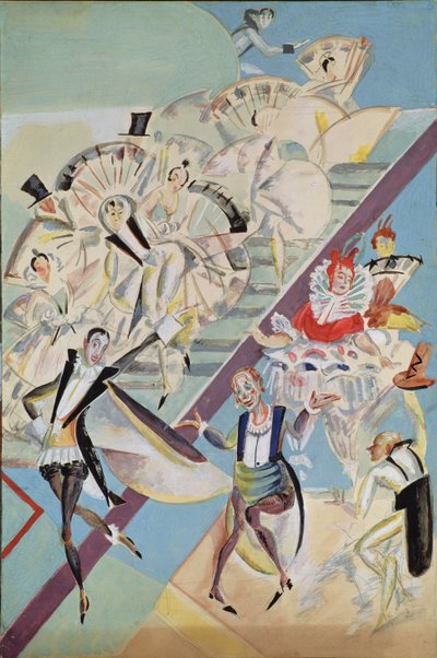 Bühnenbild für die Operette Girofle-Giroflia von Ch. Lecocq, 1922 von Georgy Bogdanovich Yakulov