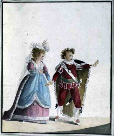John Edwin (1749-90) und Sarah Siddons (1755-1831) von Georgiana Jane Keate