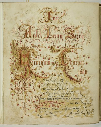 Ohne Titel [Für Auld Lang Syne], 1855-1868 von Georgina Cowper