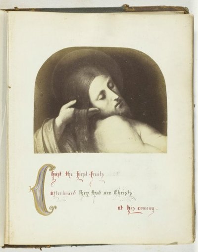 Ohne Titel [Illustration von Jesus mit biblischem Zitat], 1855-1868 von Georgina Cowper