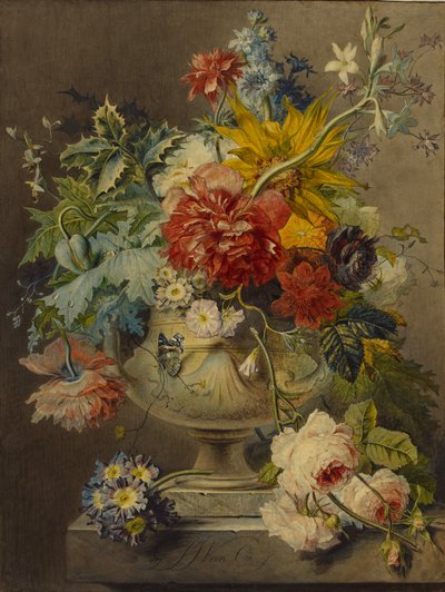 Blumenstrauß in einer Vase von Georgius Jacobus Johannes van Os