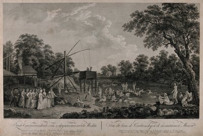 Ansicht der Serebryanichesky-Badehäuser in Moskau von Gerard Barthe de la