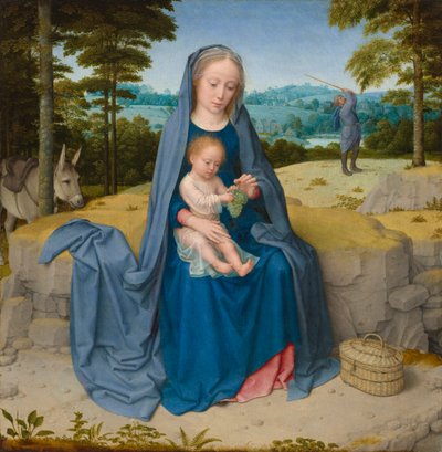 Ruhe auf der Flucht nach Ägypten von Gerard David