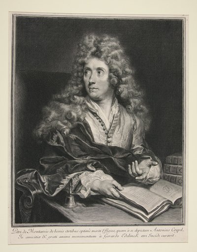 Porträt von Antoine Coypel von Gérard Edelinck