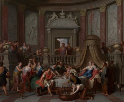 Das Bankett der Kleopatra, ca. 1700 von Gerard Hoet