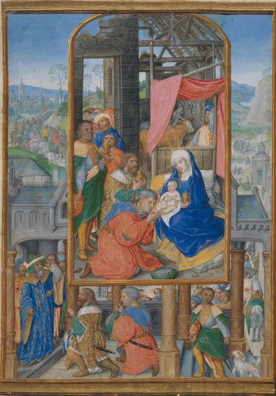 Manuskriptillumination mit Anbetung der Heiligen Drei Könige (ca. 1515-25) von Gerard Horenbout