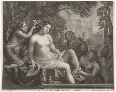 Bathseba erhält die Botschaft von David von Gerard Valck
