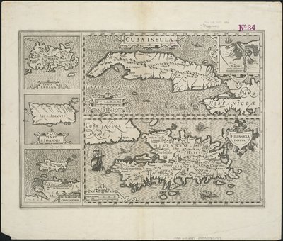Cuba Insula; Hispaniola Insula, graviert von Hendrik Hondius, 1633 von Gerard after Mercator