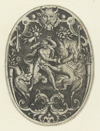 Flächendekoration: Herkules tötet das Monster Geryon von Gerard de Jode
