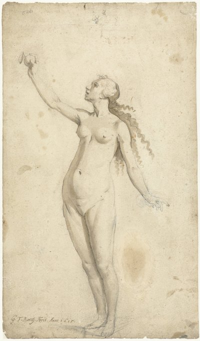 Eva, die nach dem Apfel greift von Gerard ter Borch