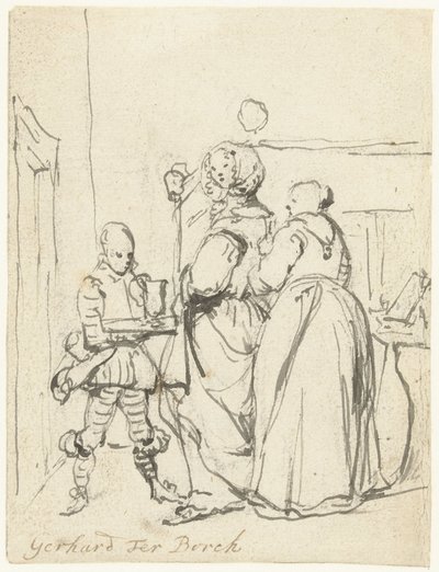 Dame bei ihrer Toilette von Gerard ter Borch (II)