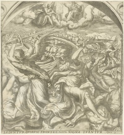Vier Todesengel töten das Volk nach dem sechsten Posaunenschall von Gerard van Groeningen