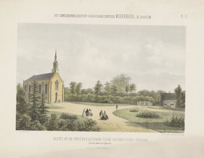 Kirche und Pförtnerhaus hinter Meerenberg von Gerardus Johannes Bos