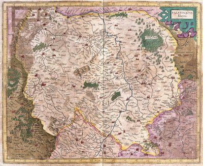 Bayerische Region und der Fluss Donau, Deutschland von Gerardus Mercator