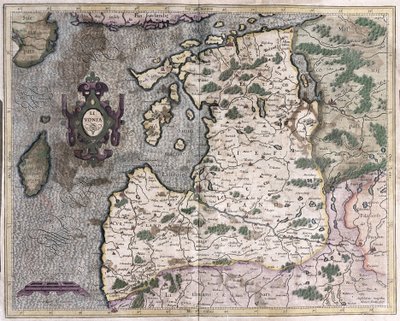 Nordbaltische Region, Riga, Lettland (Stich) von Gerardus Mercator