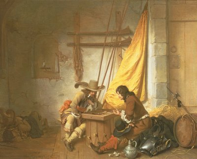 Soldaten spielen Tric-Trac, 1653 von Gerbrand van den Eeckhout
