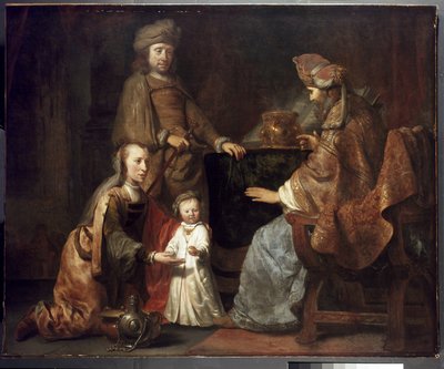 Der kleine Samuel wird von Hannah zu Eli gebracht, 17. Jahrhundert von Gerbrand van den Eeckhout