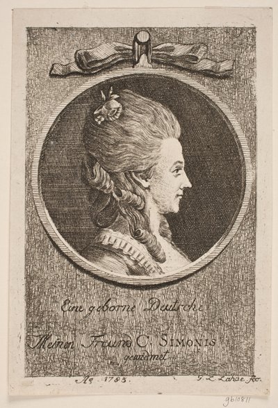 Eine geborene Deutsche. Meinem Freund C. Simonis gewidmet von Gerhard Ludvig Lahde